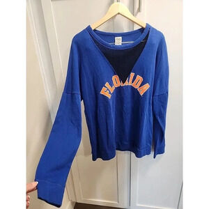 Victoria's Secret PINK Florida Gators V-Neck Sweatshirt College Football Sz M